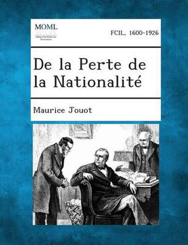 Cover image for de La Perte de La Nationalite