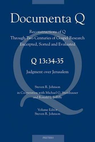 Cover image for Q13: 34-35. Judgment over Jerusalem: Volume Editor: S.R. Johnson