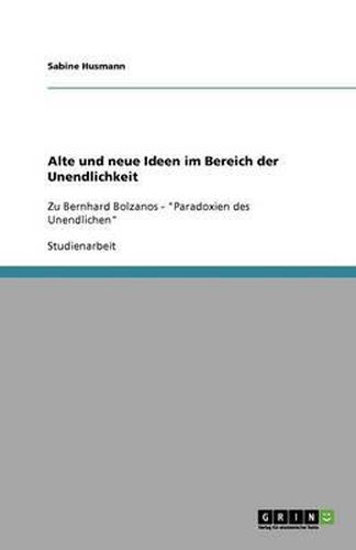 Cover image for Alte und neue Ideen im Bereich der Unendlichkeit