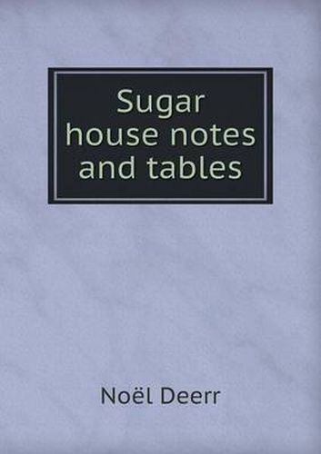 Cover image for Sugar House Notes and Tables