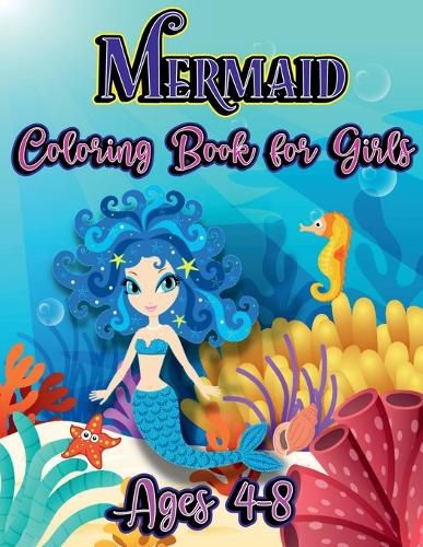 Cover image for Mermaid Coloring Book for Girls Ages 4-8