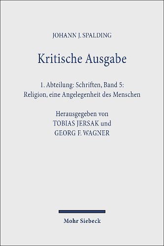 Cover image for Kritische Ausgabe: 1. Abteilung: Schriften. Band 5: Religion, eine Angelegenheit des Menschen