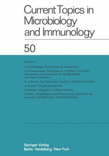 Current Topics in Microbiology and Immunology: Ergebnisse der Mikrobiologie und Immunitatsforschung