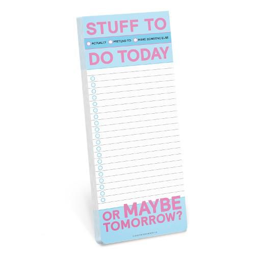 Cover image for Knock Knock Stuff To Do Today Make-a-List Pads