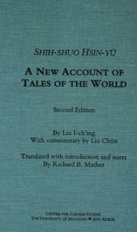 Cover image for Shih-shuo Hsin-yu: A New Account of Tales of the World