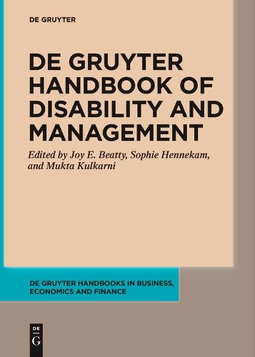 Cover image for De Gruyter Handbook of Disability and Management