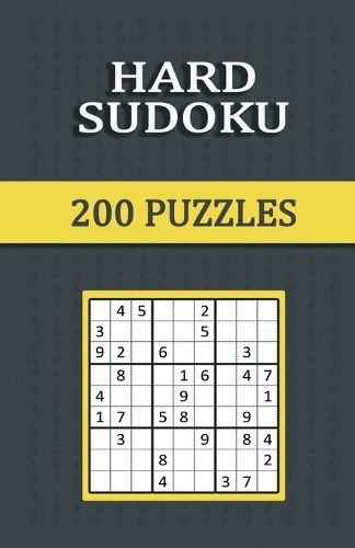 Cover image for Hard Sudoku 200 Puzzles