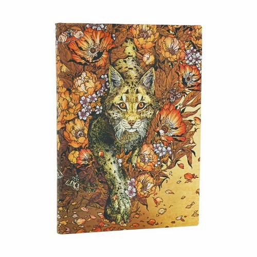 Cover image for Lynx Rising (Erica Williams Art) Midi Lined Softcover Journal (Elastic Band Closure)