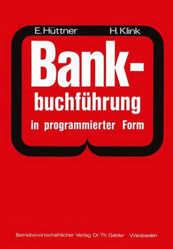 Cover image for Bankbuchfuhrung in Programmierter Form