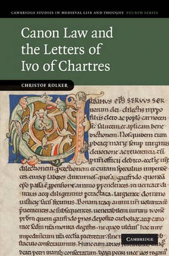 Cover image for Canon Law and the Letters of Ivo of Chartres