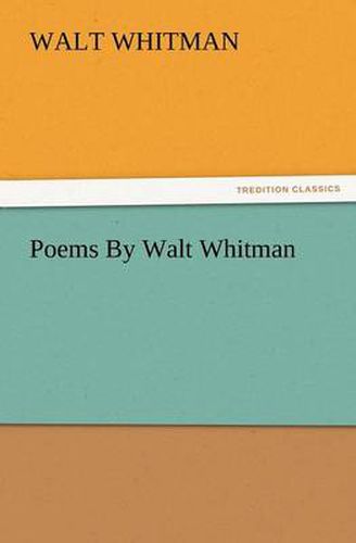 Cover image for Poems by Walt Whitman