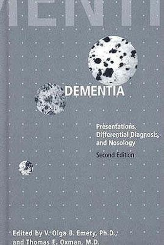 Cover image for Dementia: Presentations, Differential Diagnosis and Nosology