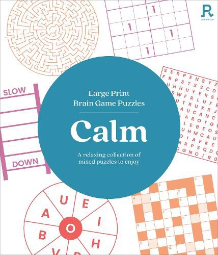 Cover image for Large Print Brain Game Puzzles - Calm (Puzzle Book for Adults)