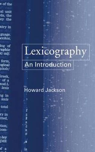 Cover image for Lexicography: An introduction