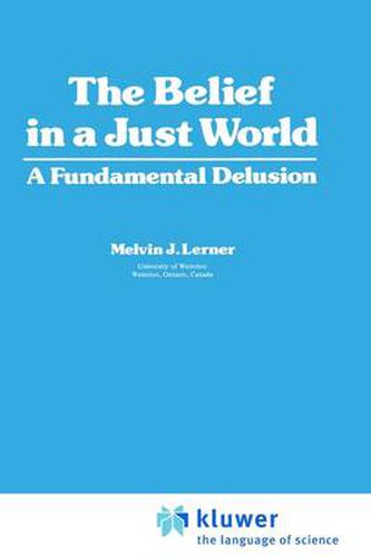 Cover image for The Belief in a Just World: A Fundamental Delusion