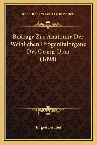 Cover image for Beitrage Zur Anatomie Der Weiblichen Urogenitalorgane Des Orang-Utan (1898)