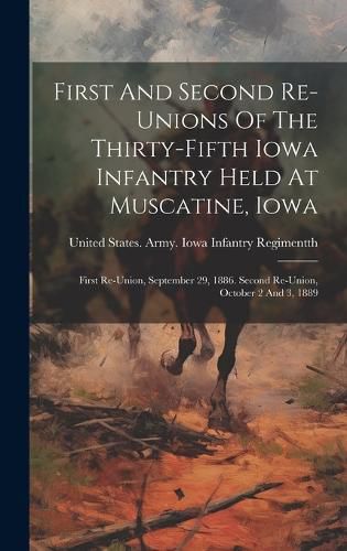 Cover image for First And Second Re-unions Of The Thirty-fifth Iowa Infantry Held At Muscatine, Iowa