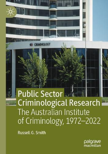Cover image for Public Sector Criminological Research