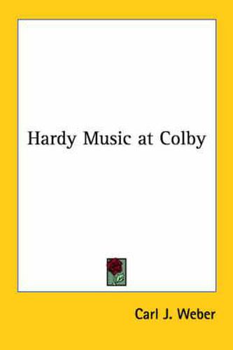 Cover image for Hardy Music at Colby