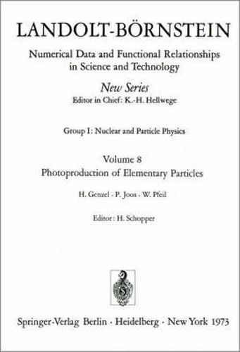 Cover image for Photoproduction of Elementary Particles / Photoproduktion Von Elementarteilchen