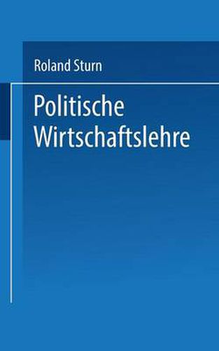 Cover image for Politische Wirtschaftslehre