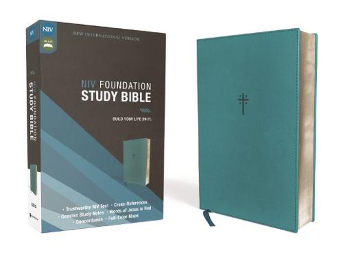 Cover image for NIV, Foundation Study Bible, Leathersoft, Teal, Red Letter