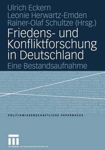 Cover image for Friedens- und Konfliktforschung in Deutschland: Eine Bestandsaufnahme