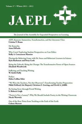 Cover image for Jaepl: The Journal of the Assembly for Expanded Perspectives on Learning Vol 17