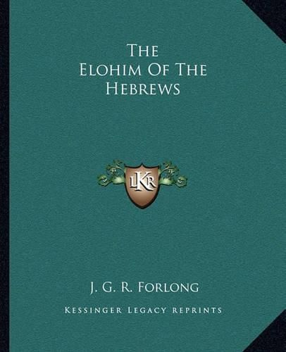 Cover image for The Elohim of the Hebrews