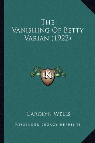 Cover image for The Vanishing of Betty Varian (1922)