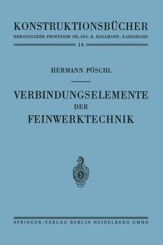 Cover image for Verbindungselemente Der Feinwerktechnik