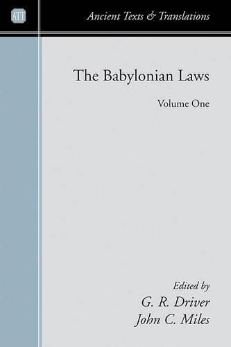 Cover image for The Babylonian Laws 2 Volume Set