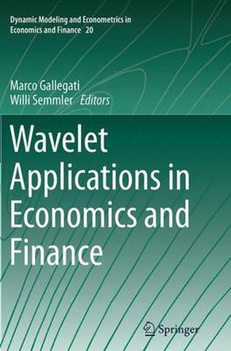 Cover image for Wavelet Applications in Economics and Finance