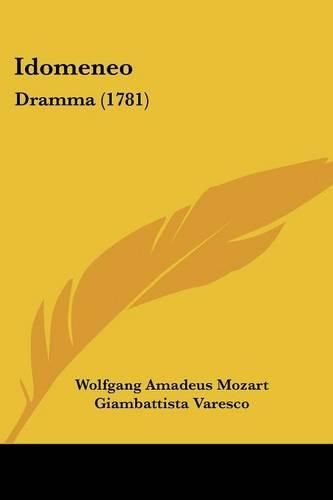 Cover image for Idomeneo: Dramma (1781)