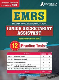 Cover image for EMRS Junior Secretariat Assistant Recruitment Exam Book 2023 - Eklavya Model Residential School - 12 Practice Tests (1500+ Solved MCQ) with Free Access To Online Tests