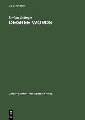 Cover image for Degree Words