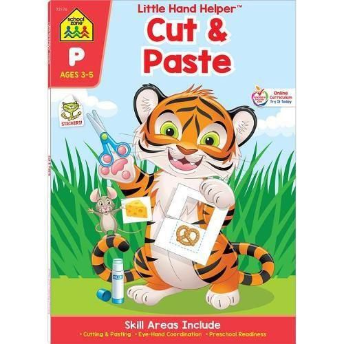 Cover image for School Zone Cut & Paste Workbook with Stickers