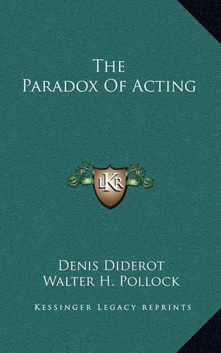 Cover image for The Paradox of Acting