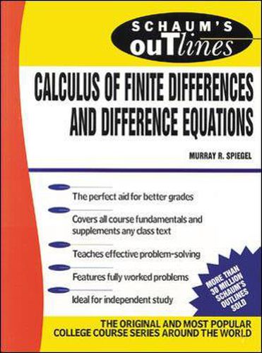 Cover image for Schaum's Outline of Calculus of Finite Differences and Difference Equations