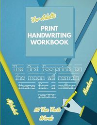 Cover image for Print Handwriting Workbook for Adults