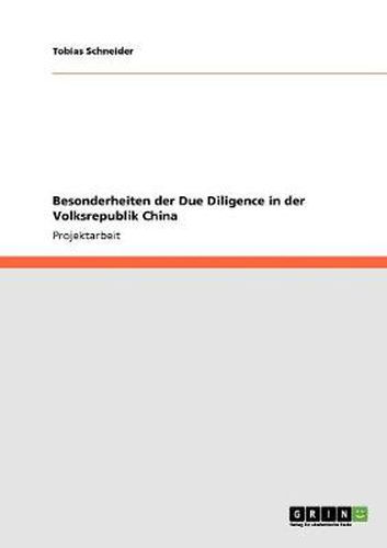 Cover image for Besonderheiten der Due Diligence in der Volksrepublik China