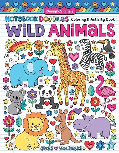 Notebook Doodles Wild Animals: Coloring & Activity Book