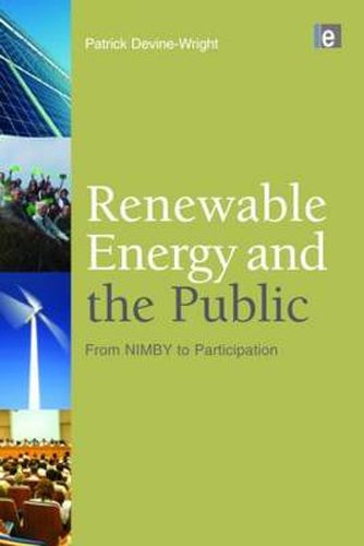 Cover image for Renewable Energy and the Public: From NIMBY to Participation