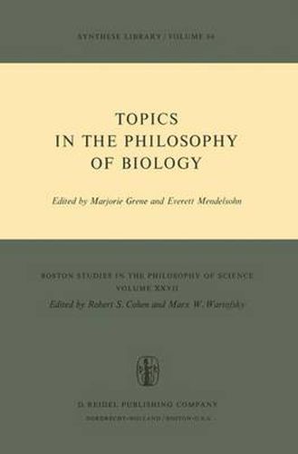 Cover image for Topics in the Philosophy of Biology