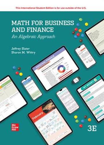 Cover image for Math For Business And Finance: An Algebraic Approach ISE