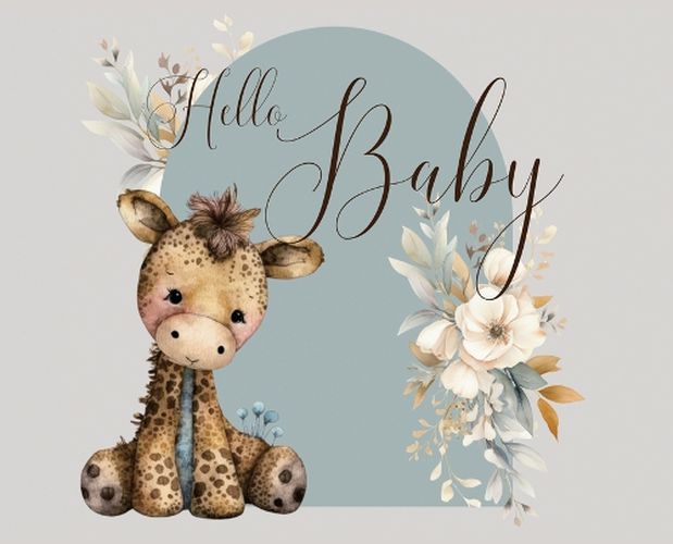 Cover image for Landscape Baby Shower hardback Guest Book