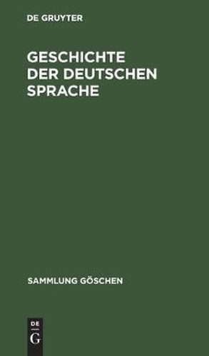 Cover image for Geschichte der deutschen Sprache