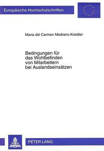 Cover image for Bedingungen Fuer Das Wohlbefinden Von Mitarbeitern Bei Auslandseinsaetzen