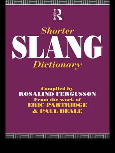 Cover image for Shorter Slang Dictionary