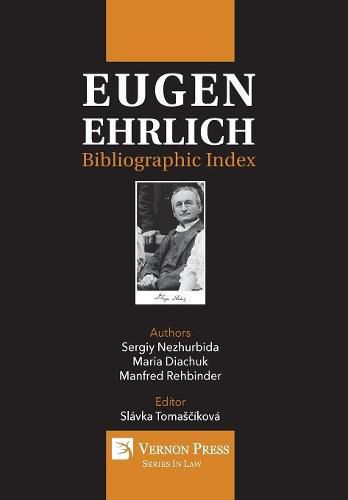 Cover image for Eugen Ehrlich: Bibliographic Index